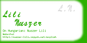 lili nuszer business card